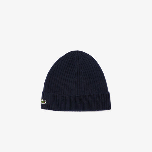 LACOSTE Rib Knit Brushed Wool Beanie Accessories